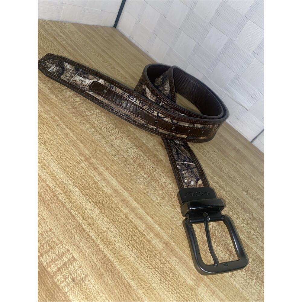Realtree Camouflage Men’s Brown LEATHER BELT XL 42”-44”